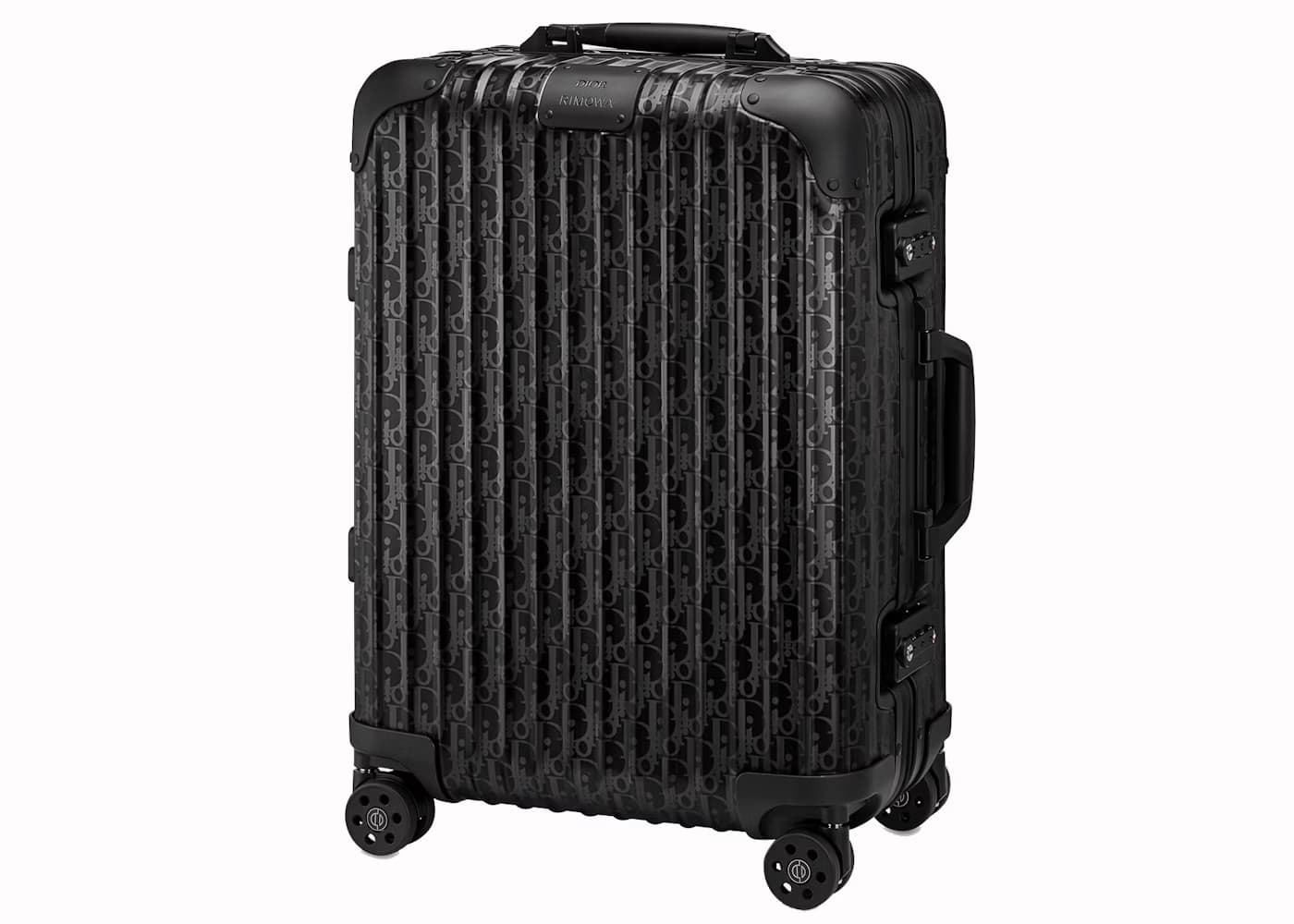 Dior x RIMOWA 4-Wheel Cabin Suitcase Aluminium Dior Oblique Black 2
