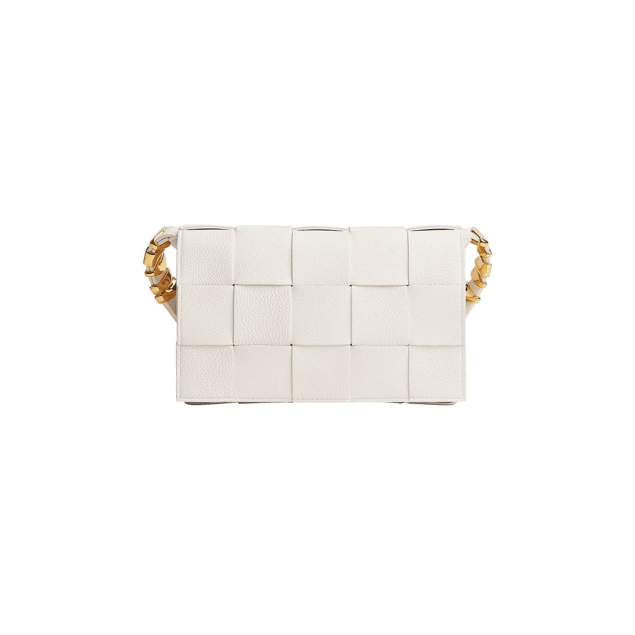 Bottega Veneta Cassette Shoulder Bag 'White/Gold'