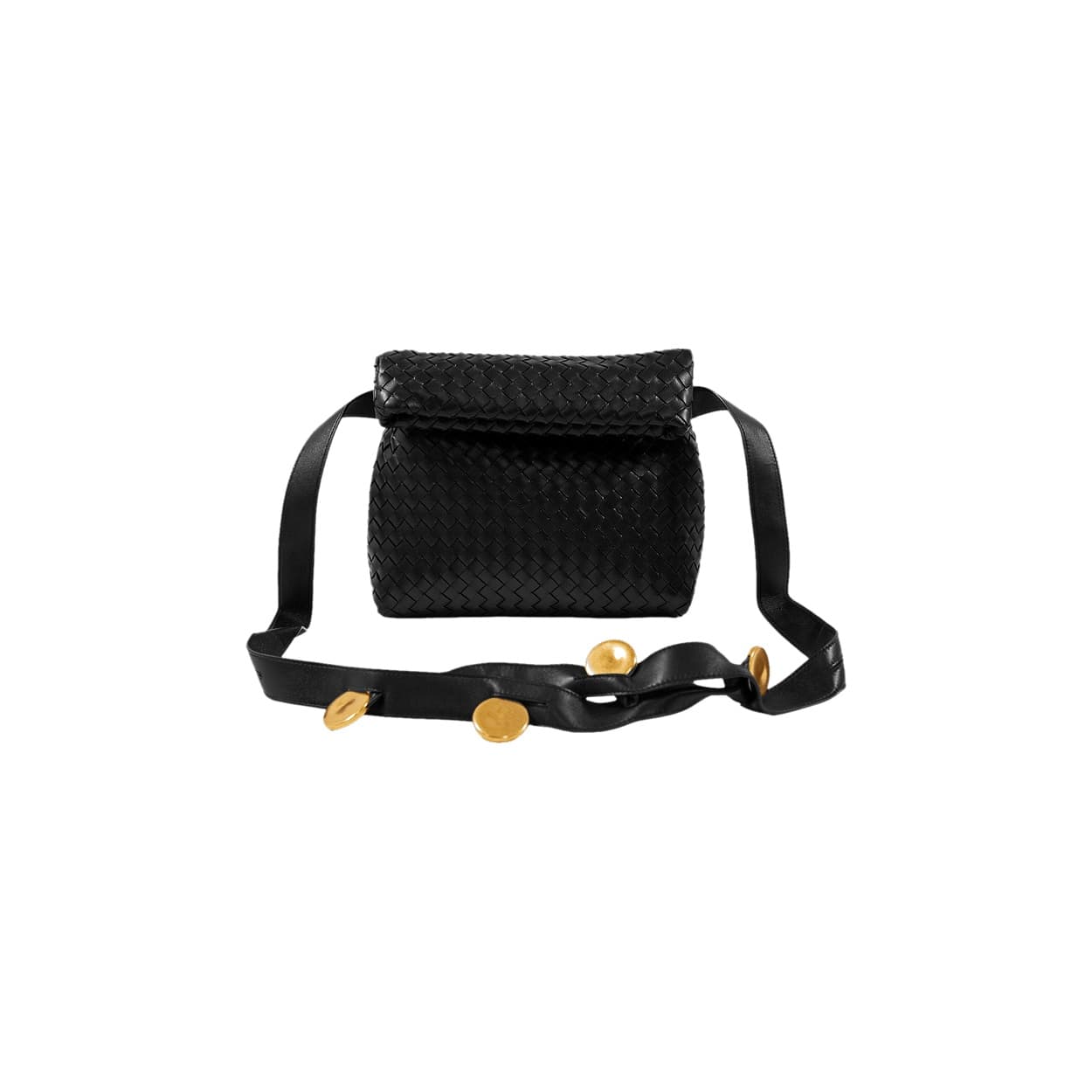 Bottega Veneta Fold Shoulder Bag 'Black/Gold'