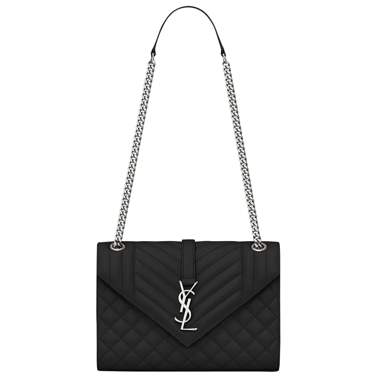 Saint Laurent Envelope Medium Chain Bag 'Noir'