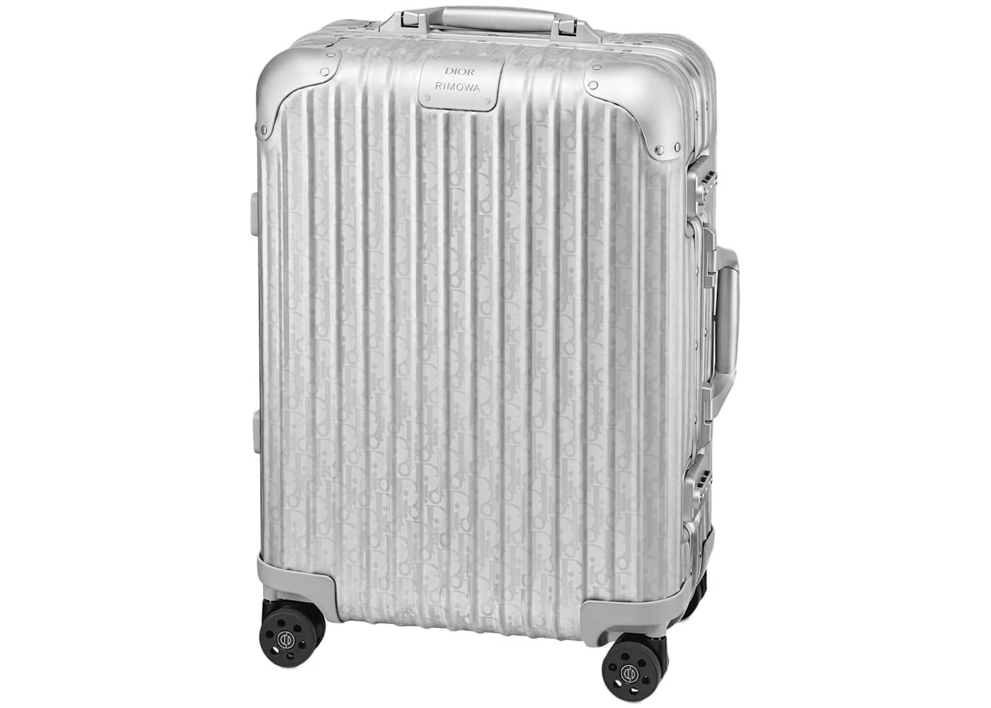 Dior x RIMOWA 4-Wheel Cabin Suitcase Aluminium Dior Oblique Silver 2