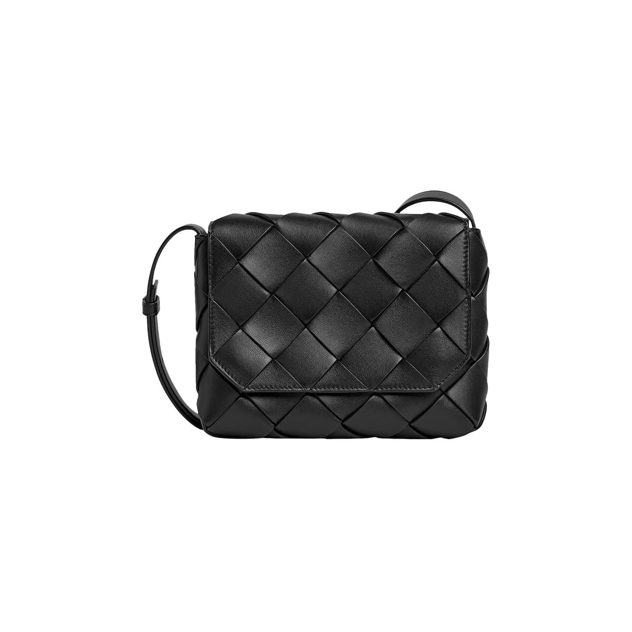 Bottega Veneta Diago Leather Crossbody Bag 'Black/Silver'