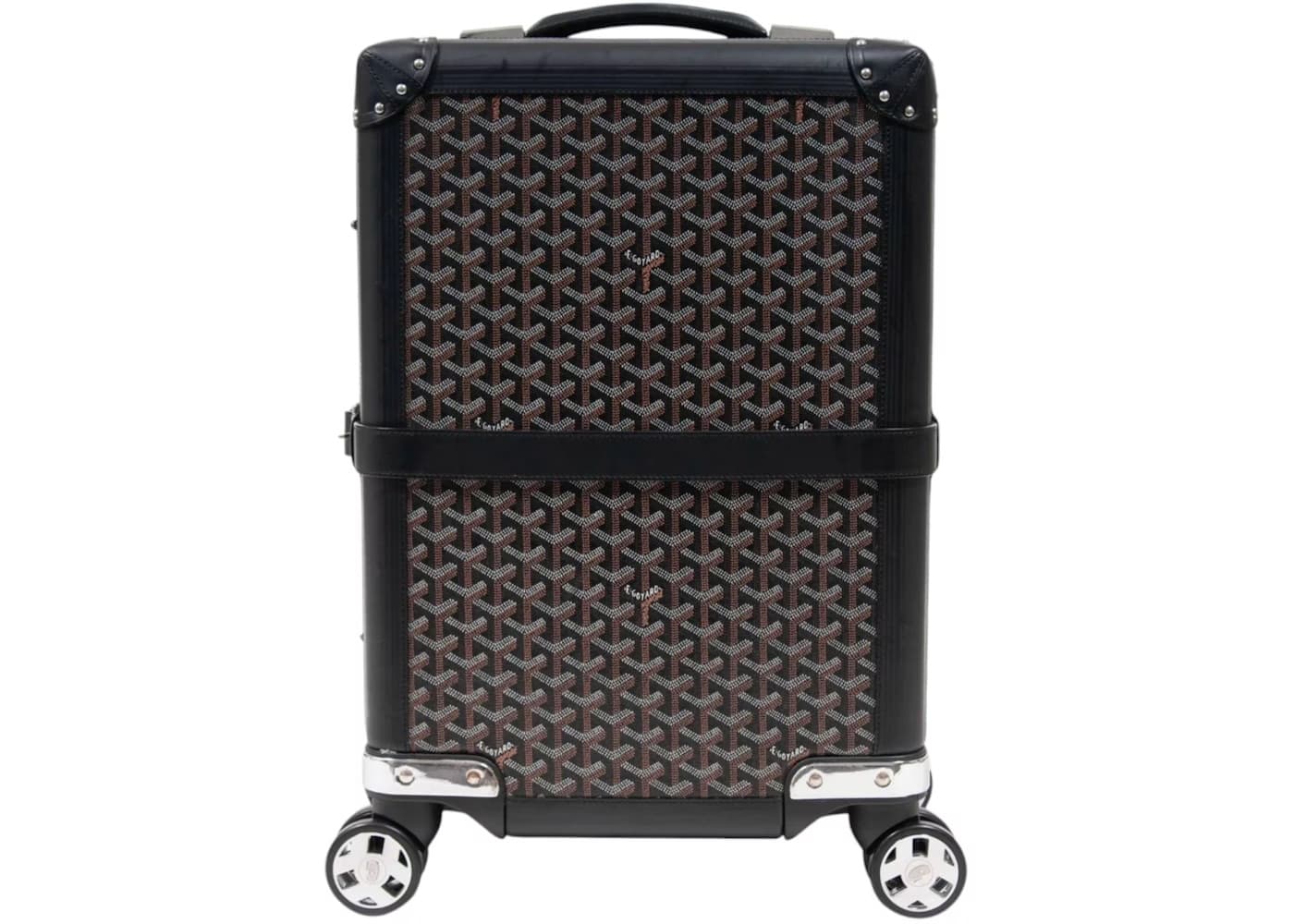 Goyard Aba Bourget Suitcase Goyardine Black