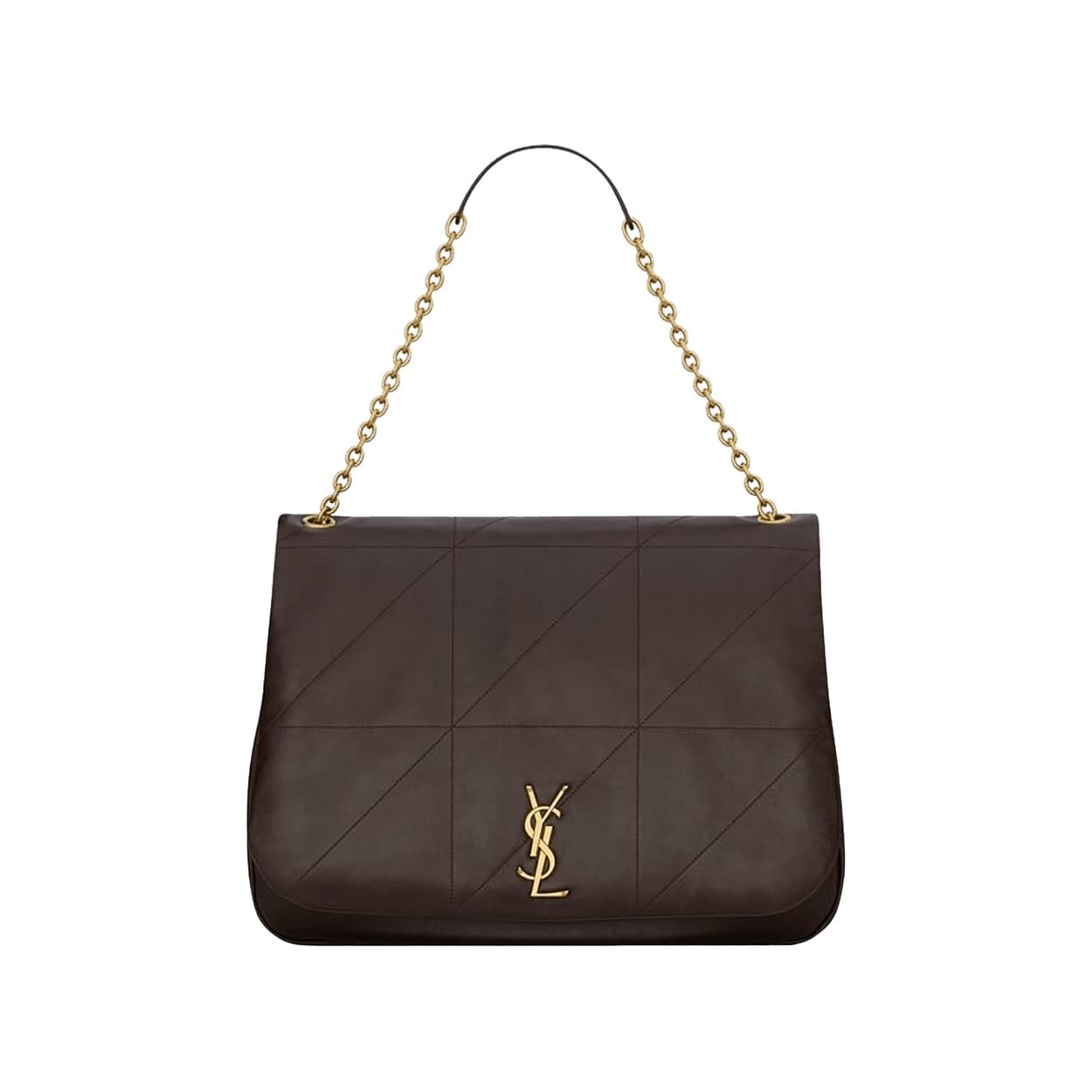 Saint Laurent Logo Plaque Shoulder Bag 'Dark Sweet Chocolate'