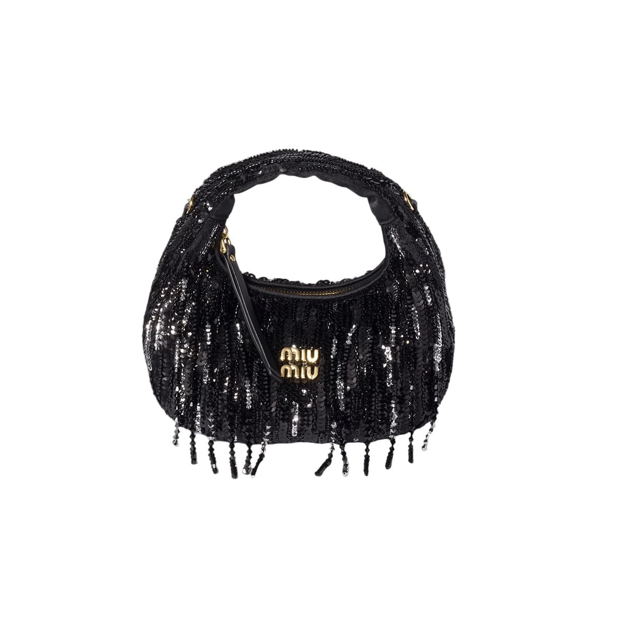 Miu Miu Beads Ricamo Bag 'Nero'