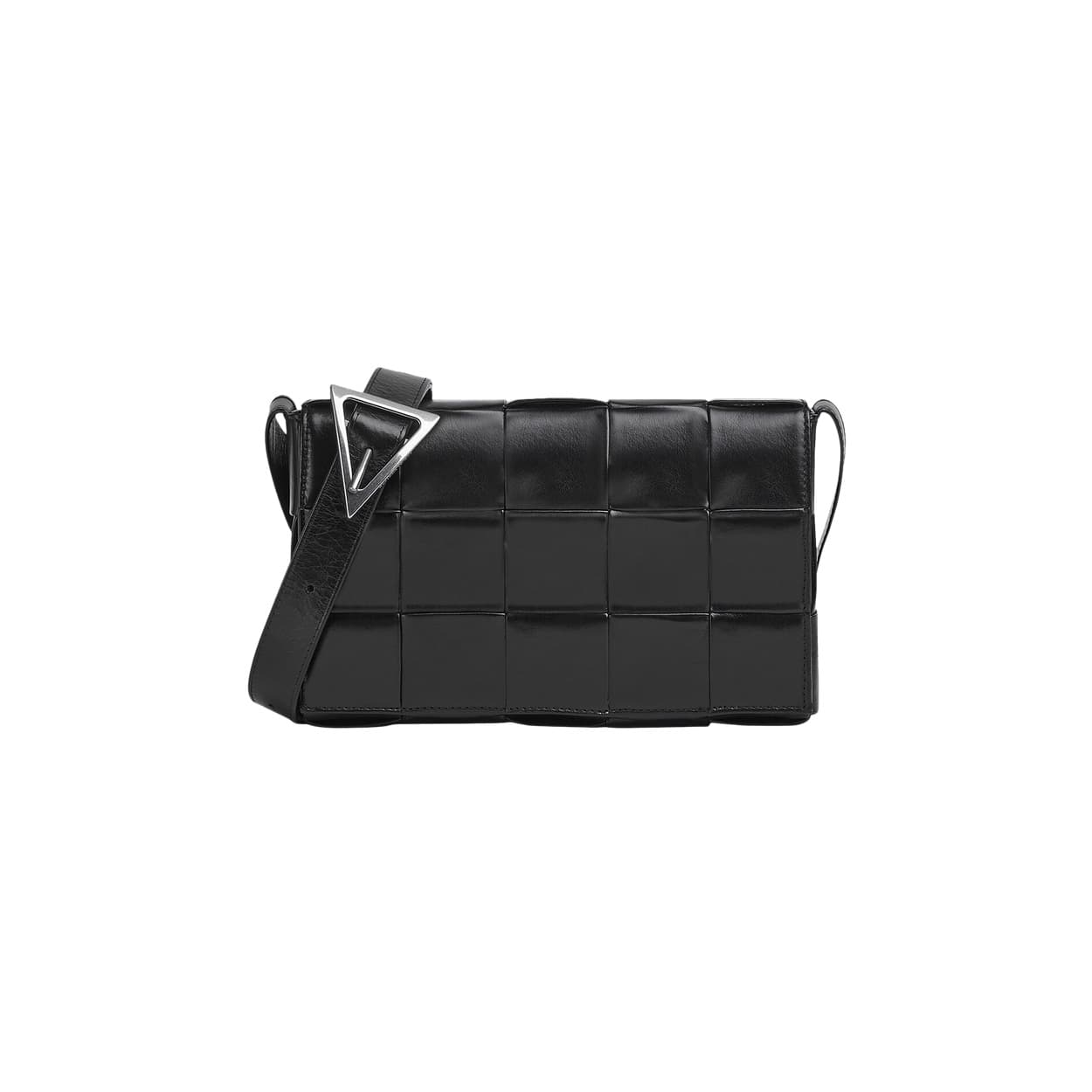 Bottega Veneta Intreccio Leather Cassette Bag 'Black/Silver'