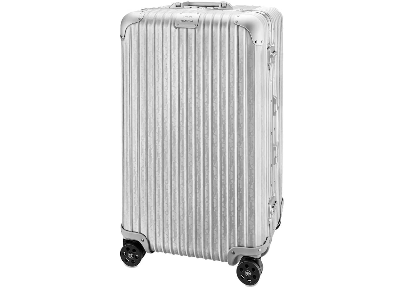 Dior x RIMOWA 4-Wheel Large Suitcase Aluminium Dior Oblique Silver 2