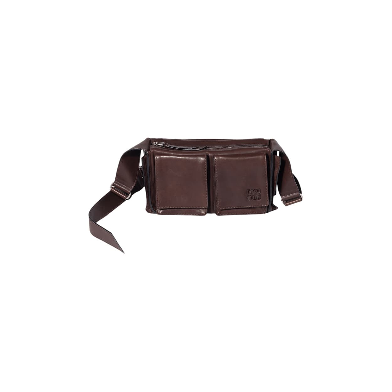 Miu Miu Utilitaire Nappa Shoulder Bag 'Bruciato'