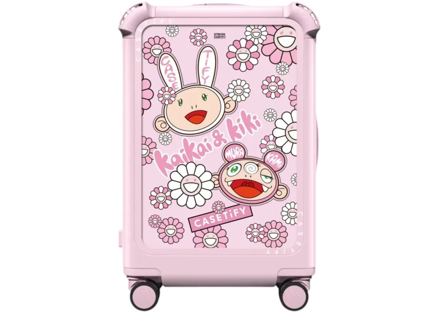 Takashi Murakami x CASETiFY Kaikai And Kiki Sticker Mania 21" Carry-On Suitcase Suitcase Glossy Primrose Pink